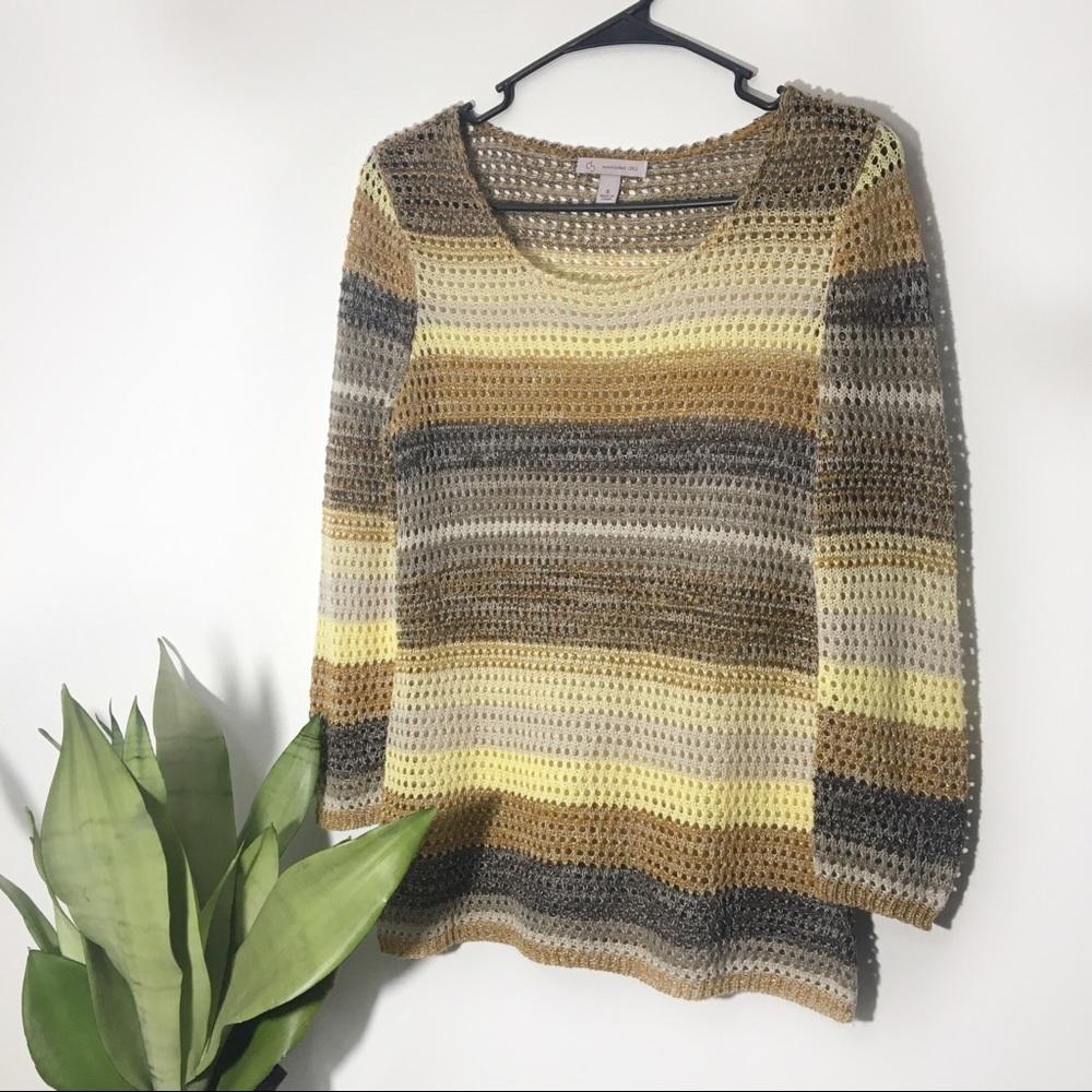 CB | Striped Crochet Top Size S